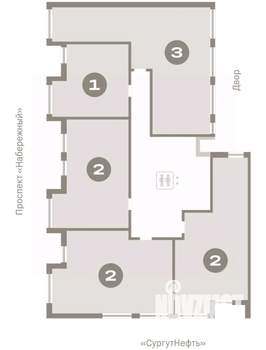 2-к квартира, вторичка, 62м2, 4/9 этаж