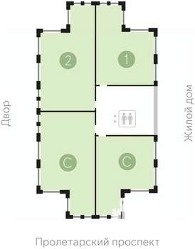 1-к квартира, сданный дом, 79м2, 8/9 этаж