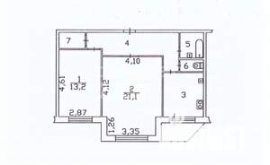 2-к квартира, вторичка, 59м2, 5/5 этаж