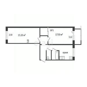 2-к квартира, вторичка, 44м2, 4/5 этаж