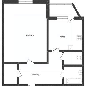 1-к квартира, вторичка, 45м2, 4/5 этаж