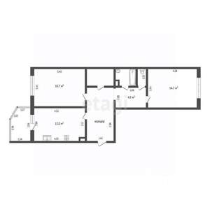 2-к квартира, вторичка, 67м2, 2/17 этаж