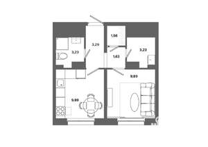 1-к квартира, вторичка, 33м2, 3/19 этаж