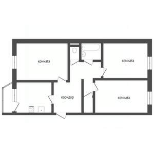 3-к квартира, вторичка, 70м2, 3/5 этаж