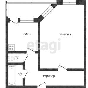 1-к квартира, вторичка, 38м2, 6/9 этаж