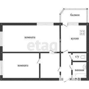 2-к квартира, вторичка, 59м2, 10/17 этаж