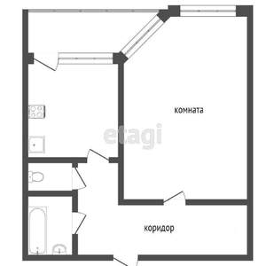1-к квартира, вторичка, 40м2, 5/9 этаж