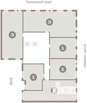 2-к квартира, вторичка, 85м2, 7/17 этаж