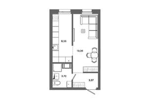 1-к квартира, вторичка, 29м2, 18/19 этаж