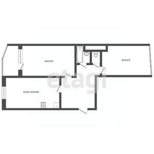 2-к квартира, вторичка, 59м2, 10/10 этаж