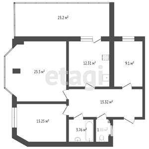 3-к квартира, вторичка, 82м2, 10/12 этаж