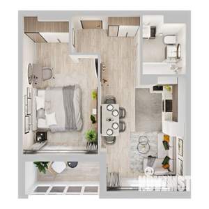 1-к квартира, вторичка, 46м2, 13/22 этаж