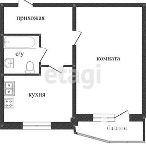 1-к квартира, вторичка, 34м2, 5/5 этаж