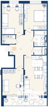 3-к квартира, вторичка, 92м2, 6/25 этаж