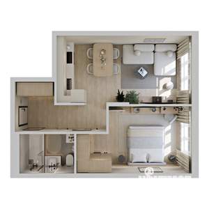 1-к квартира, вторичка, 42м2, 7/9 этаж
