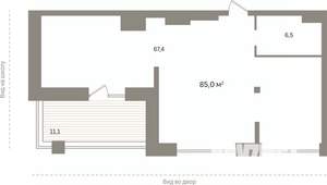 2-к квартира, сданный дом, 85м2, 15/17 этаж