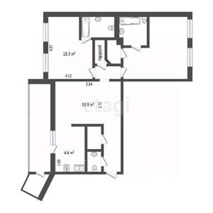 3-к квартира, вторичка, 104м2, 20/22 этаж
