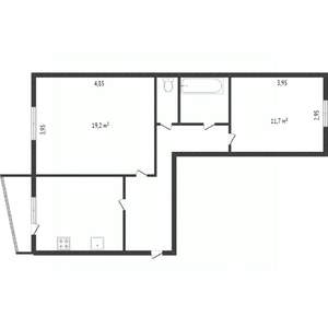 2-к квартира, вторичка, 56м2, 9/10 этаж