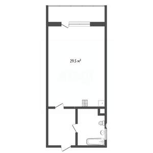 1-к квартира, вторичка, 30м2, 5/5 этаж