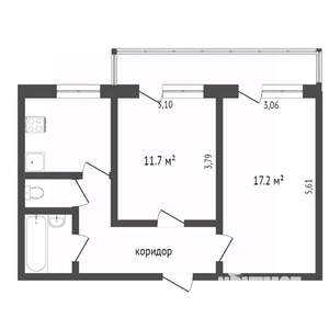 2-к квартира, вторичка, 49м2, 4/5 этаж