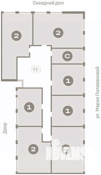 2-к квартира, вторичка, 60м2, 2/9 этаж