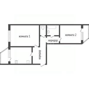 2-к квартира, вторичка, 56м2, 9/9 этаж
