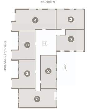 2-к квартира, вторичка, 64м2, 7/7 этаж