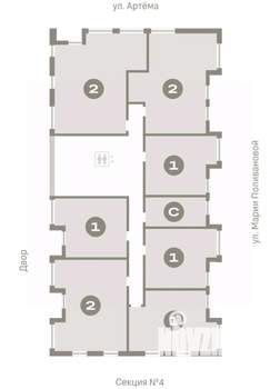 2-к квартира, вторичка, 81м2, 14/17 этаж
