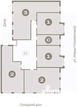 2-к квартира, вторичка, 80м2, 7/9 этаж