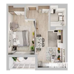 1-к квартира, вторичка, 46м2, 2/22 этаж