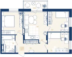 3-к квартира, вторичка, 64м2, 5/25 этаж