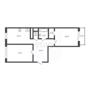 2-к квартира, вторичка, 65м2, 10/18 этаж
