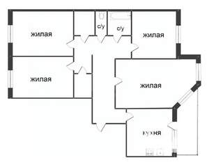4-к квартира, вторичка, 87м2, 6/9 этаж