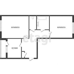 2-к квартира, вторичка, 53м2, 2/5 этаж