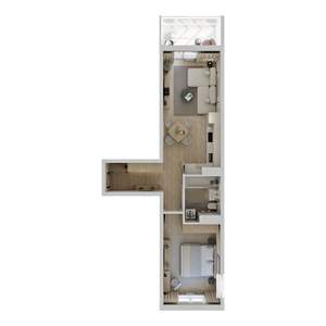 1-к квартира, вторичка, 48м2, 9/23 этаж