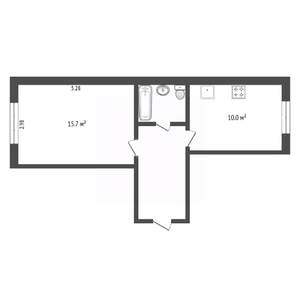 1-к квартира, вторичка, 38м2, 6/9 этаж