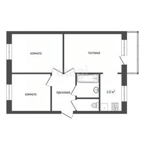 3-к квартира, вторичка, 61м2, 4/5 этаж