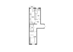 2-к квартира, вторичка, 50м2, 3/19 этаж