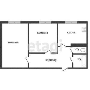 2-к квартира, вторичка, 46м2, 1/9 этаж