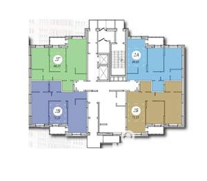 2-к квартира, вторичка, 67м2, 1/22 этаж