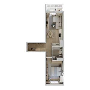 1-к квартира, вторичка, 49м2, 12/23 этаж