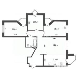 4-к квартира, вторичка, 110м2, 4/10 этаж