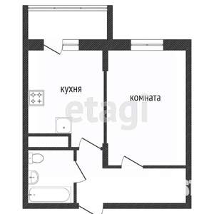 1-к квартира, вторичка, 36м2, 4/17 этаж