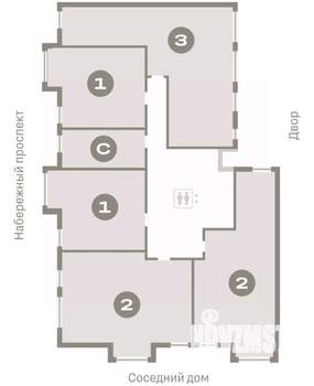 1-к квартира, вторичка, 49м2, 3/7 этаж