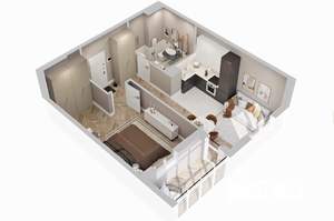 1-к квартира, строящийся дом, 49м2, 4/23 этаж