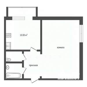 1-к квартира, вторичка, 40м2, 4/5 этаж