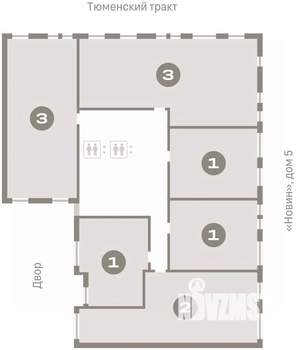 1-к квартира, вторичка, 51м2, 5/17 этаж