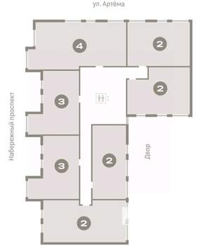 2-к квартира, вторичка, 142м2, 7/7 этаж