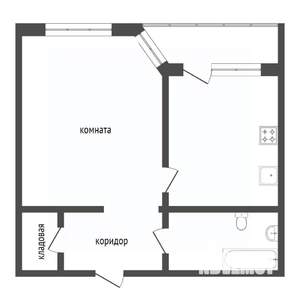1-к квартира, вторичка, 38м2, 8/10 этаж
