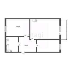 2-к квартира, вторичка, 53м2, 5/5 этаж